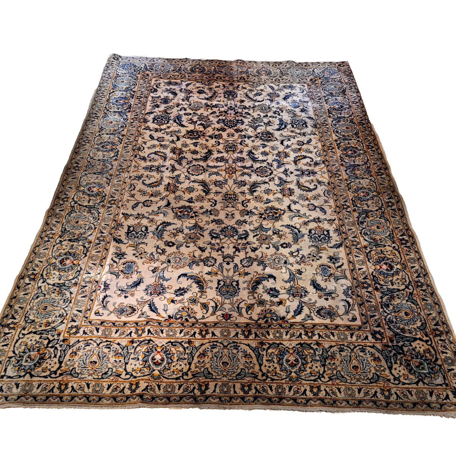 Kashan Persian Wool Carpet (1 of 7)