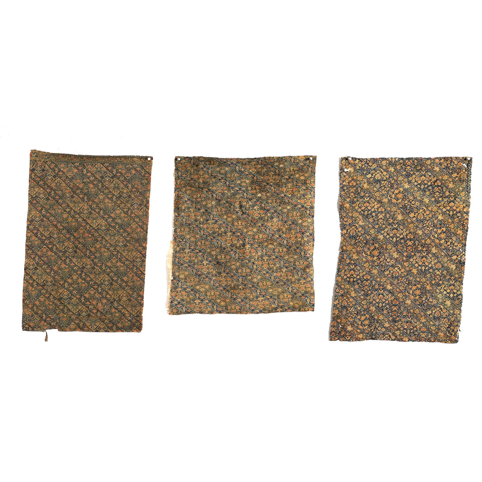 Lot of Three Naqsh Silk Embroidered Panels (1 of 4)