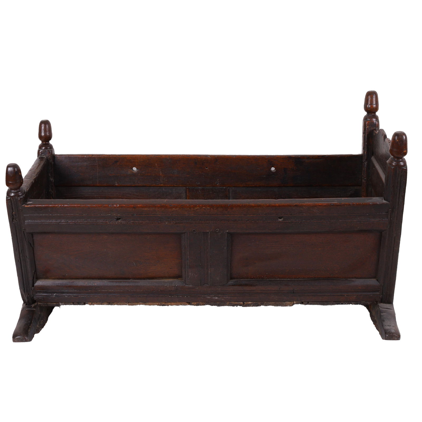 Antique English Oak Baby Rocker (1 of 5)