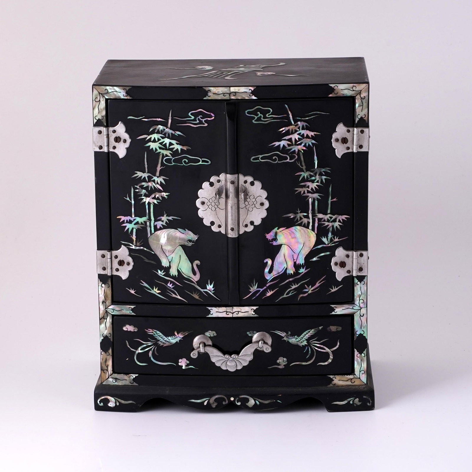 Chinese Mother-of-Pearl Inlaid Table Cabinet (1 of 4)