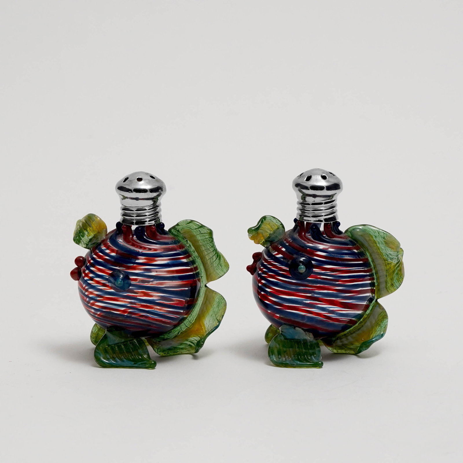 Pair of Murano Glass Fish-Form Salt and Pepper Shakers (1 of 3)