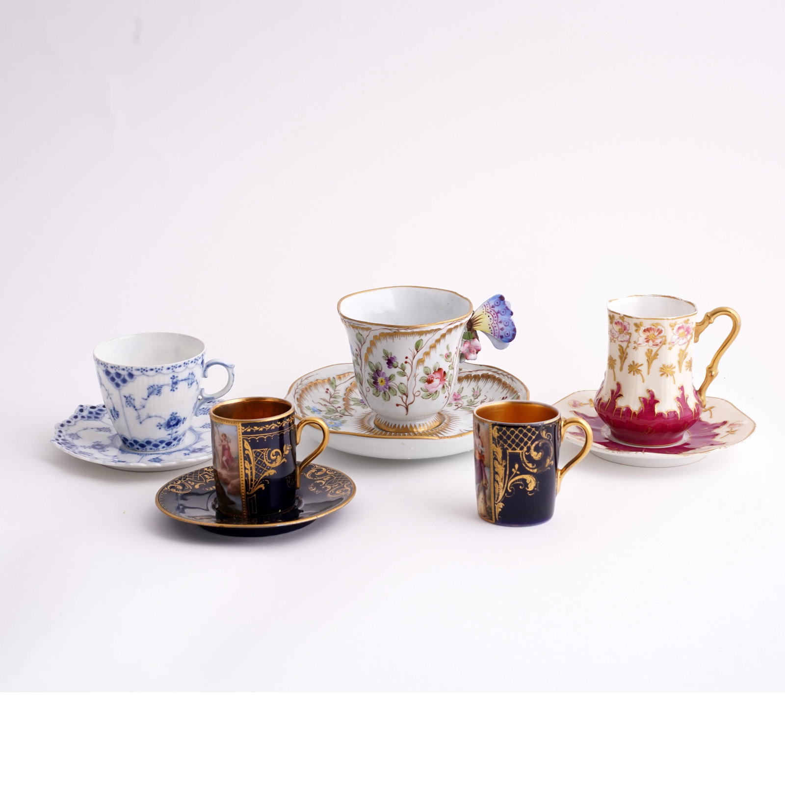 Assorted European Porcelain Demitasse Cups and Saucers (1 of 3)