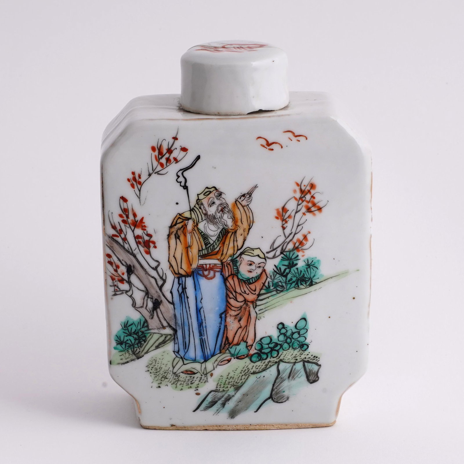 Chinese Famille Rose Porcelain Tea Caddy (1 of 4)
