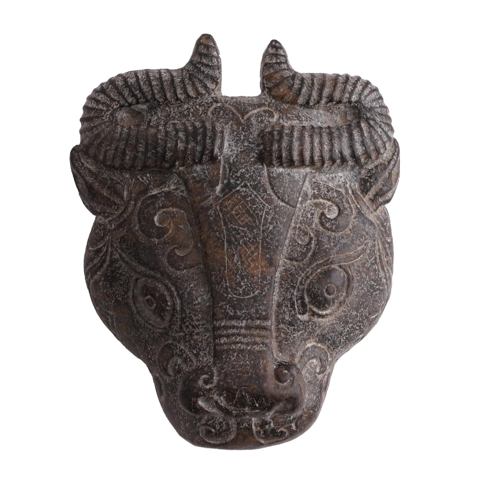 Chinese Archaistic Carved Jade Mask-Form Vessel (1 of 3)