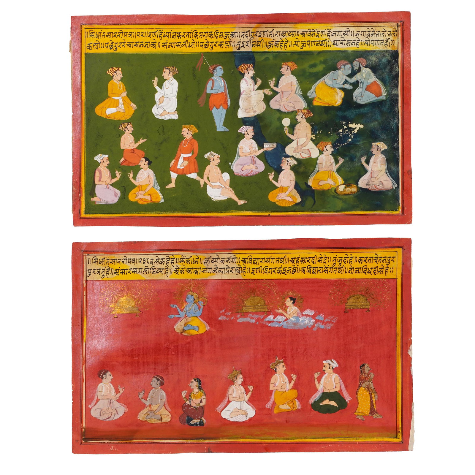 Two Indian Painted Manuscript Panels (1 of 5)