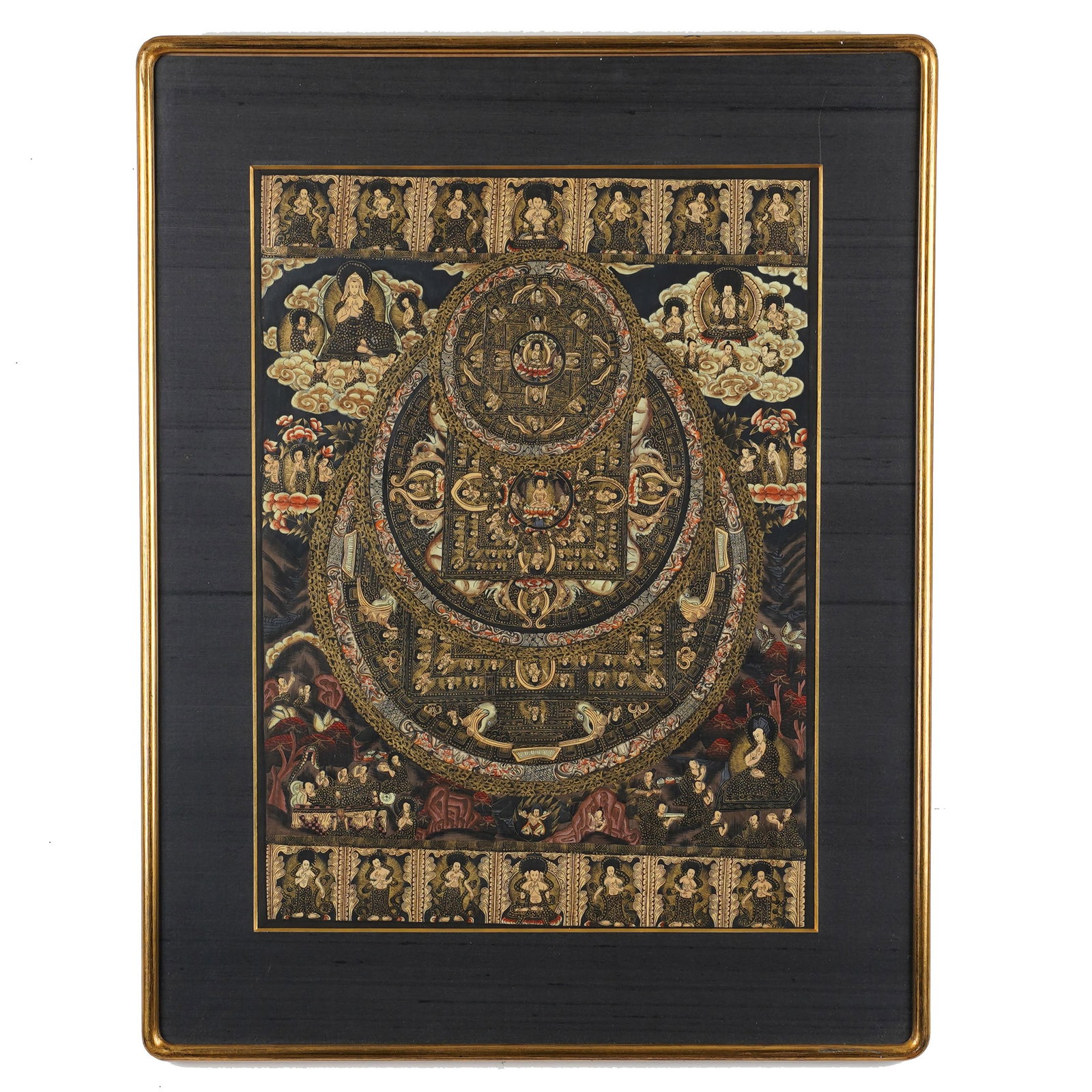 Framed Tibetan Buddhist Thangka Print (1 of 2)