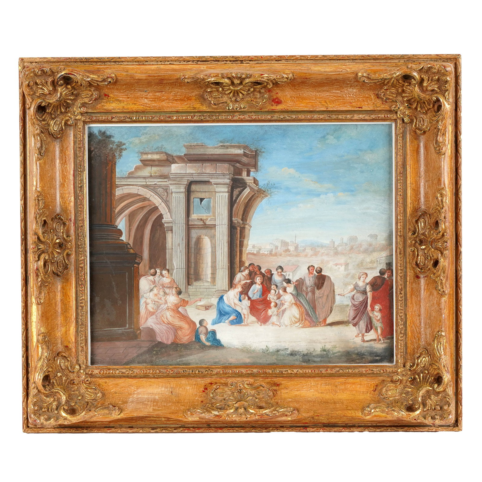 Framed Neoclassical Figural Painting (1 of 4)