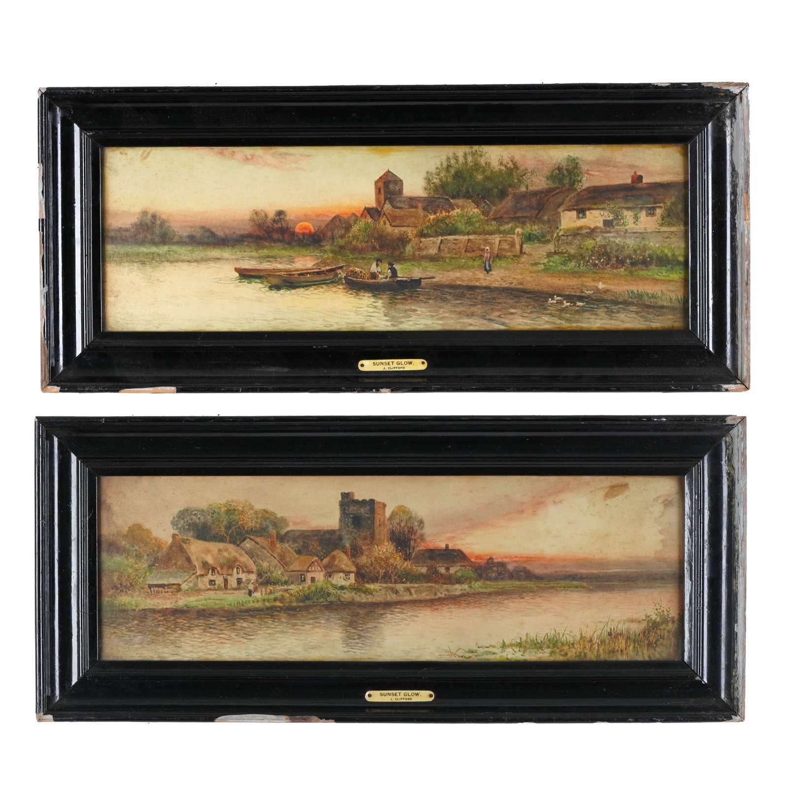 Pair of A. Clifford “Sunset Glow" Landscape Paintings (1 of 7)