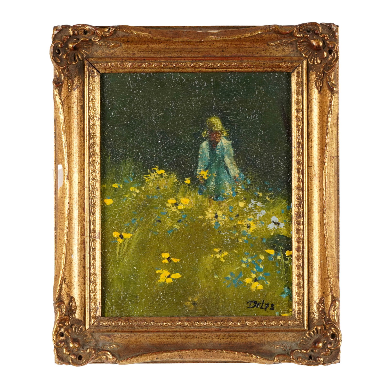 Delys, Framed Impressionist Figural Landscape (1 of 3)