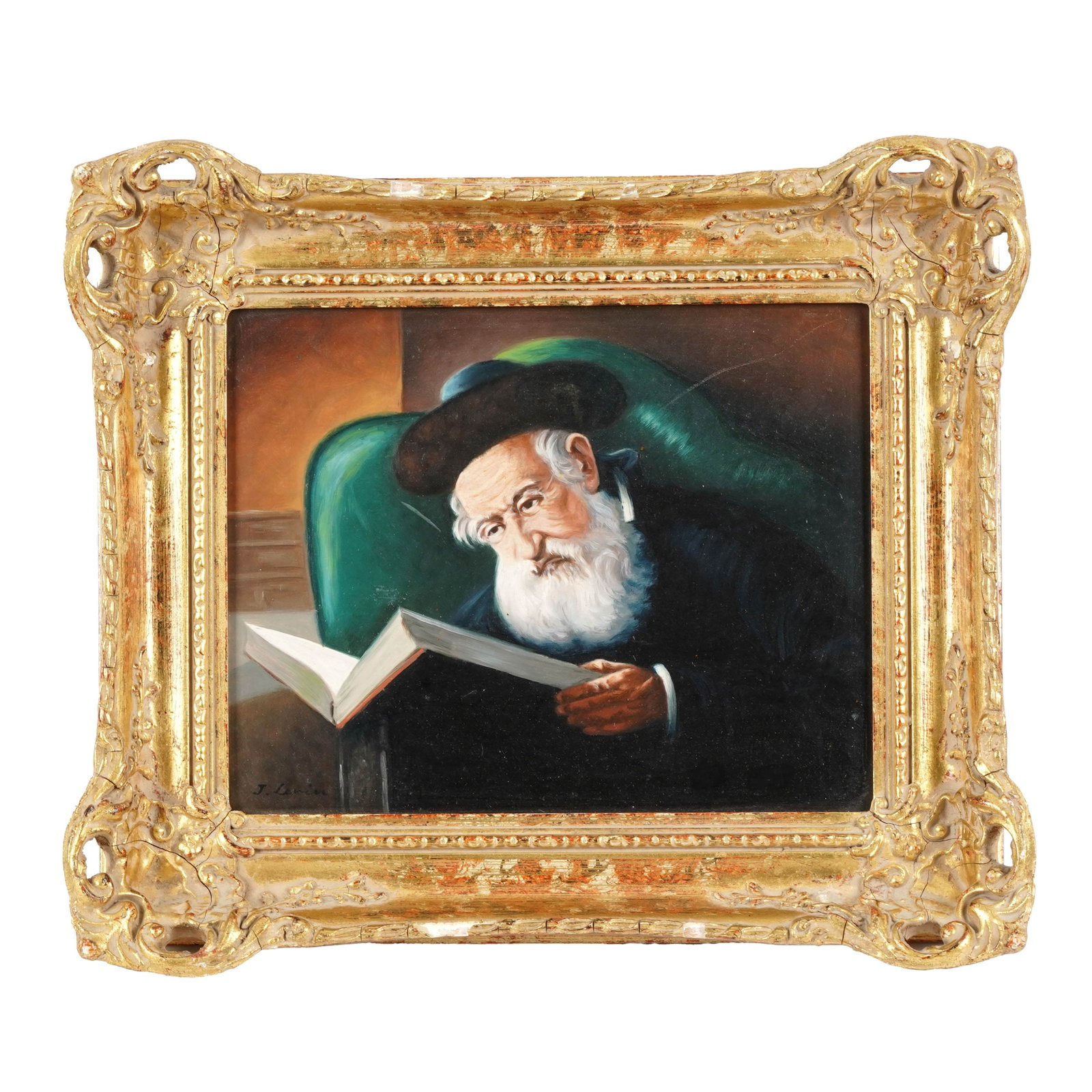 J. Levin, Portrait of a Rabbi Reading (1 of 3)