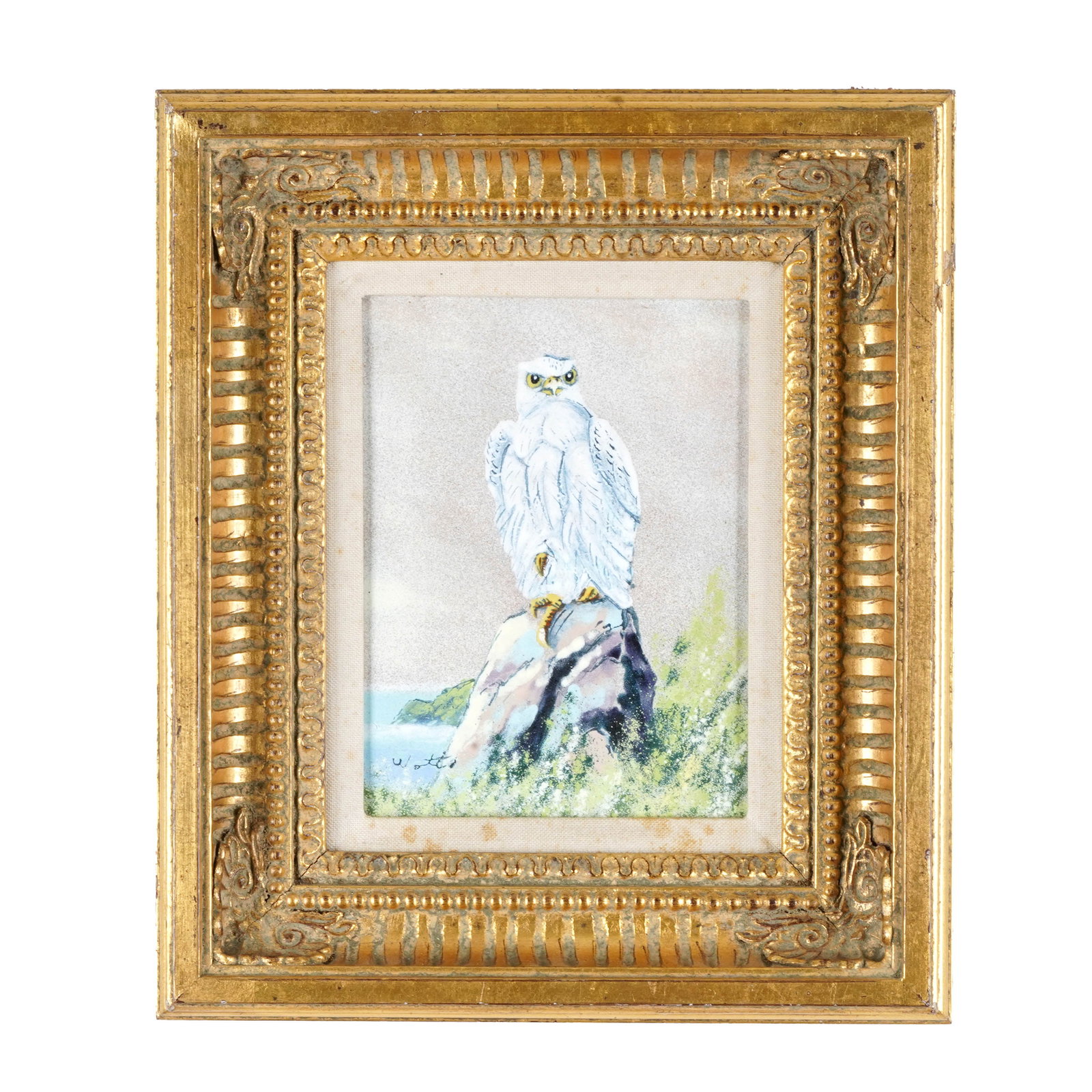 Signed Enamel on Copper Falcon Plaque (1 of 3)