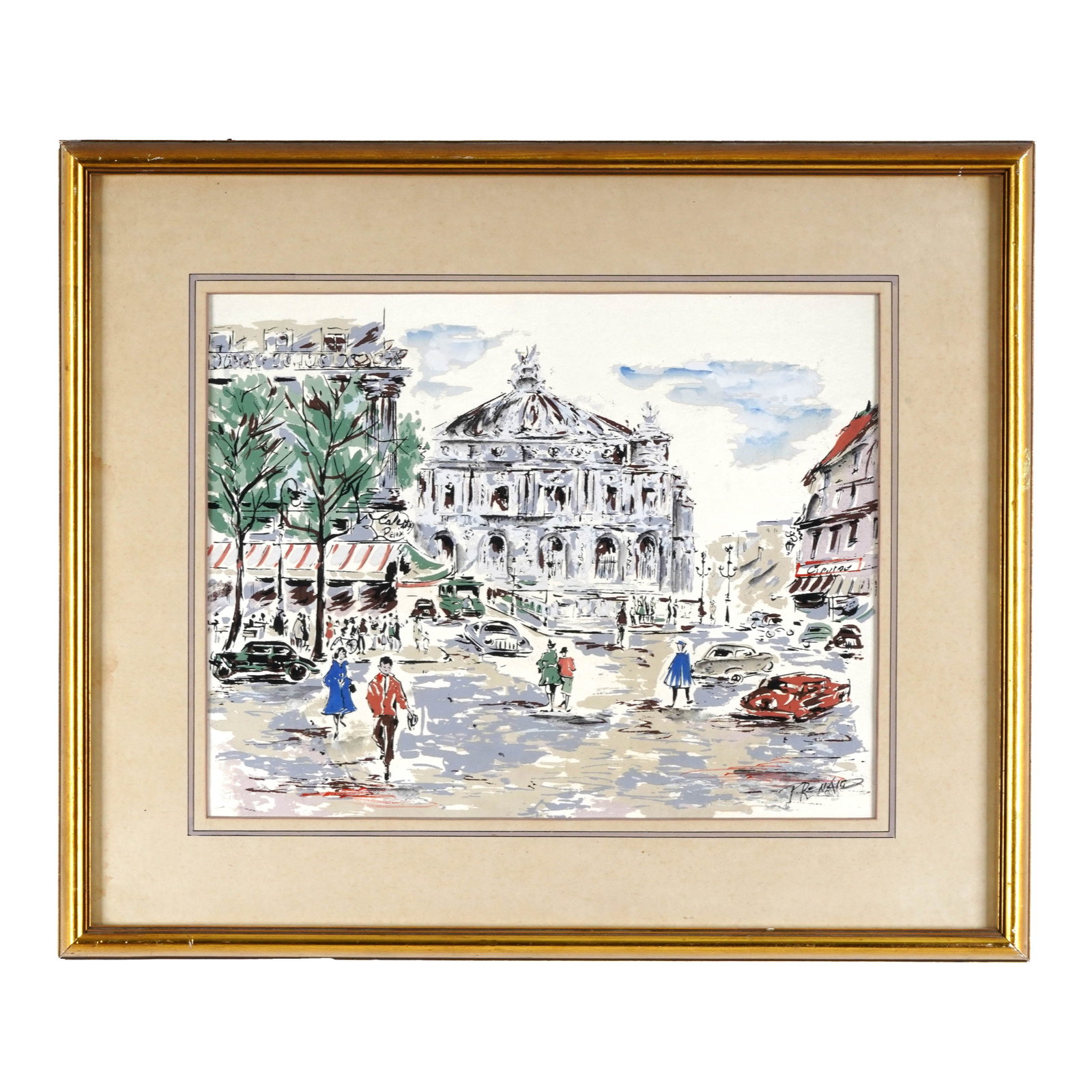 Signed Paris Street Scene, Opéra Garnier (1 of 3)