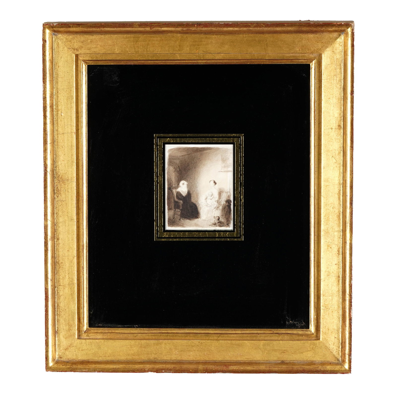 Framed Miniature Interior Scene (1 of 2)