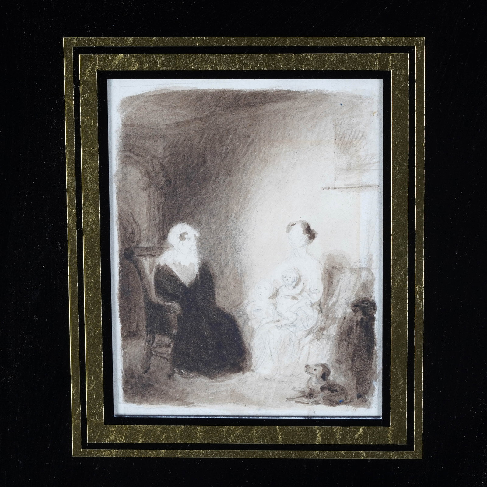Framed Miniature Interior Scene - 2