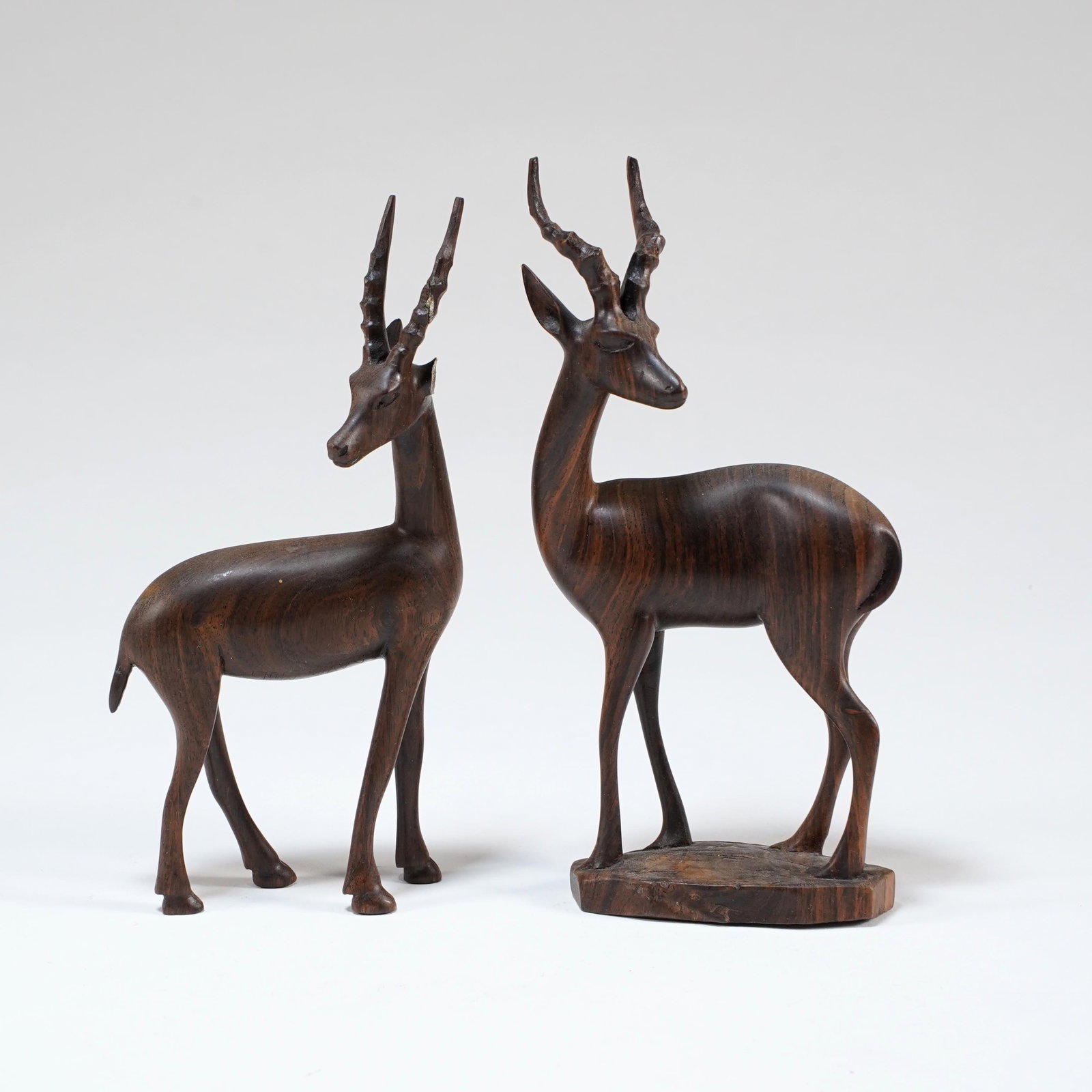 Pair of Carved Wood Antelope / Gazelle Figures (1 of 2)