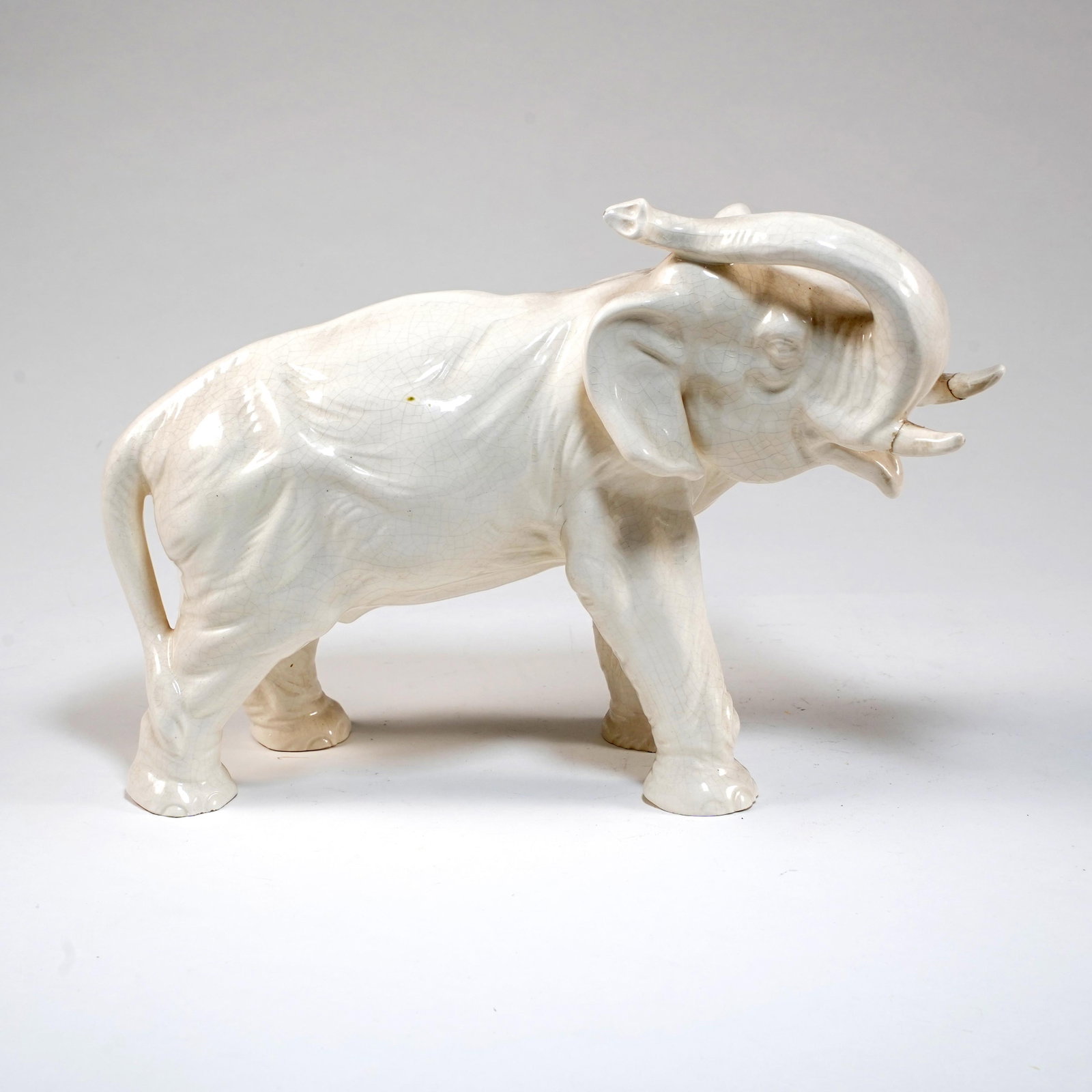 Royal Dux Bohemia Glazed Ceramic Elephant Figure (1 of 5)