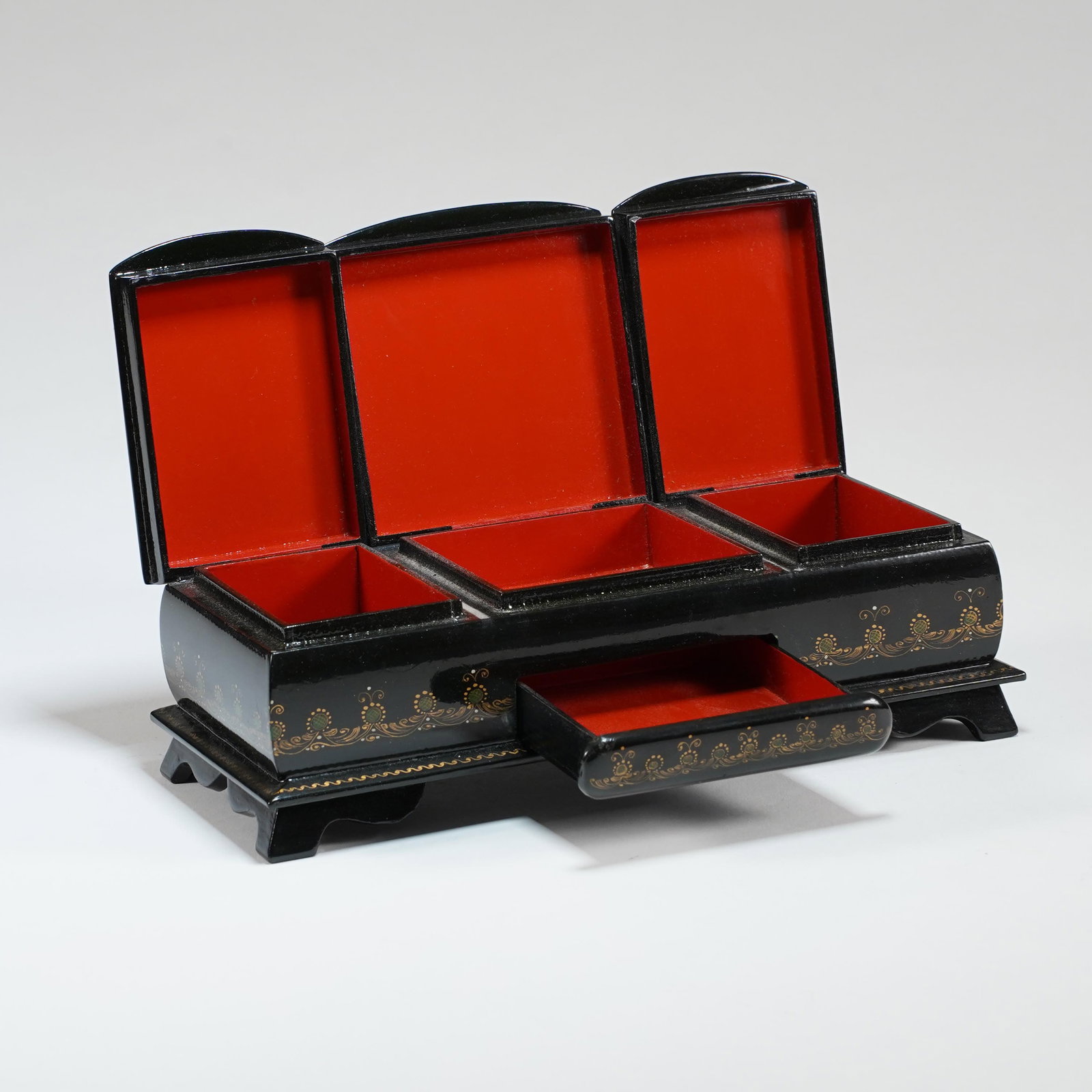 Russian Lacquer Triple Box - 2