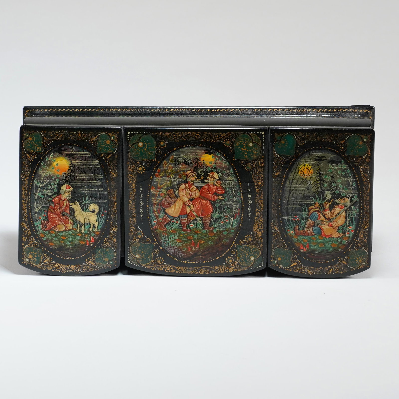 Russian Lacquer Triple Box - 4