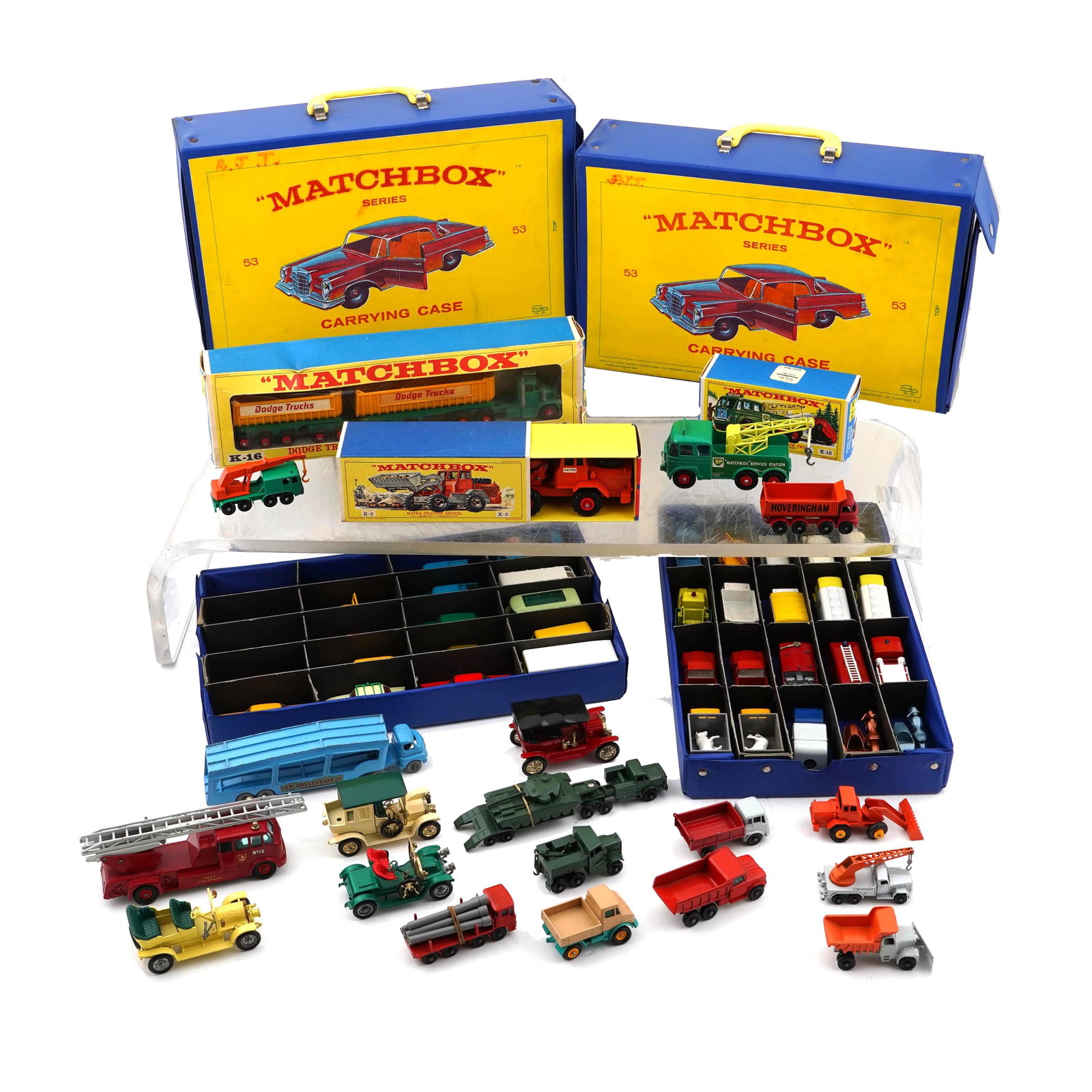 Large Group of Vintage Matchbox Series Die-Cast Vehicles with Carrying Cases (1 of 4)