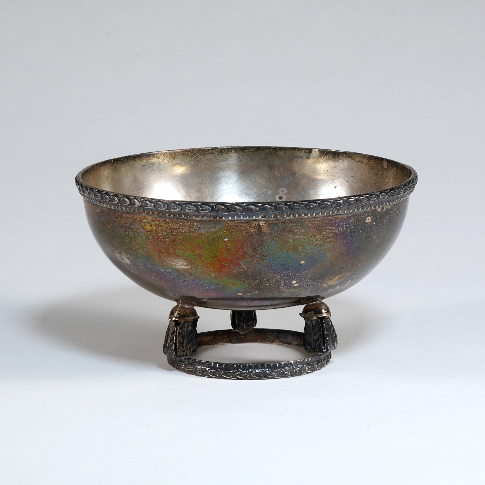 Mexican Sterling Silver Footed Bowl (1 of 3)