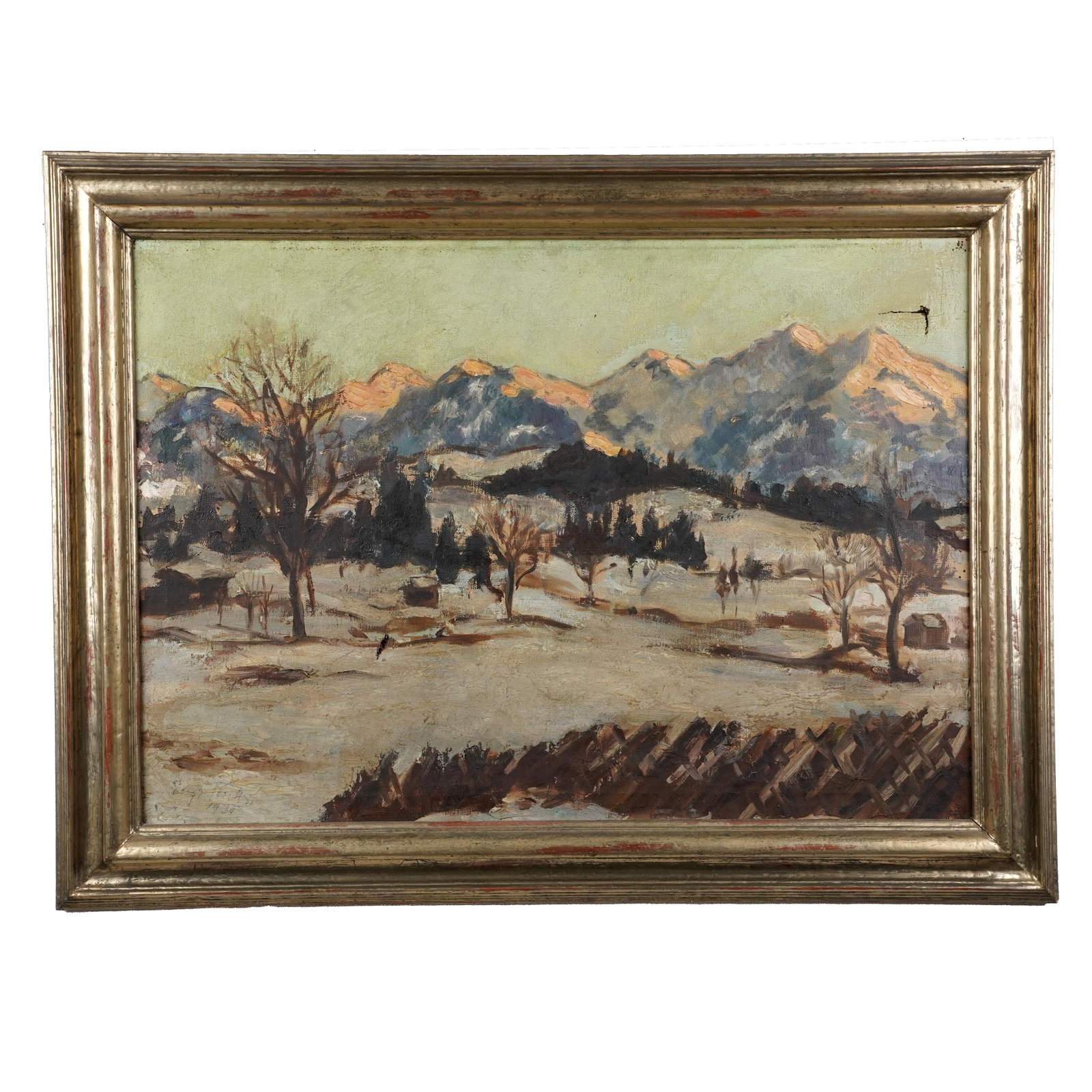 Winter Mountain Landscape Painting (1 of 5)