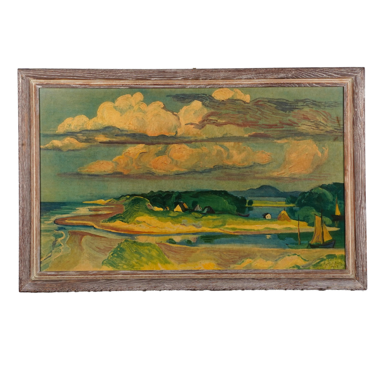 Modernist Coastal Landscape Painting (1 of 3)