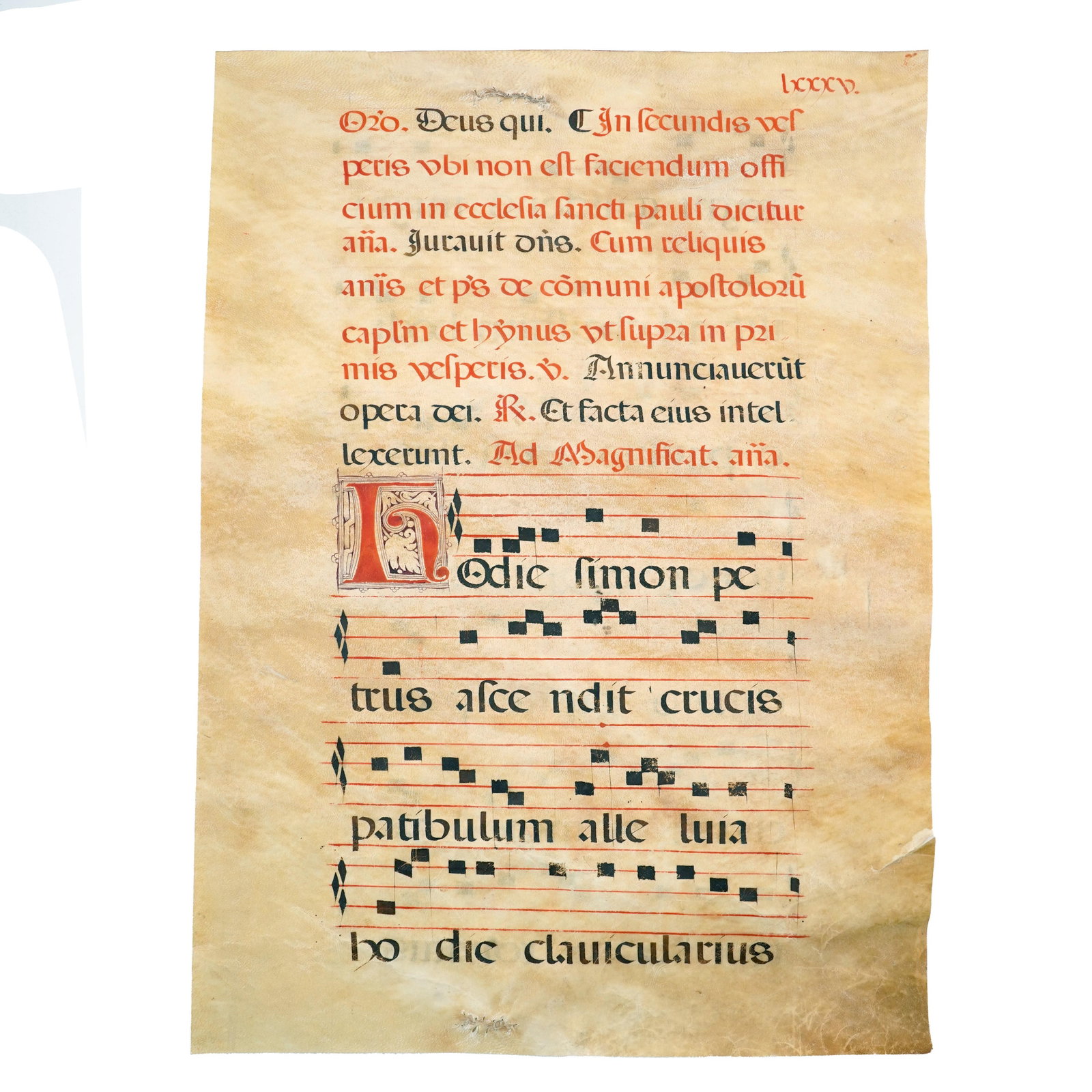Illuminated Manuscript Leaf on Vellum (1 of 2)