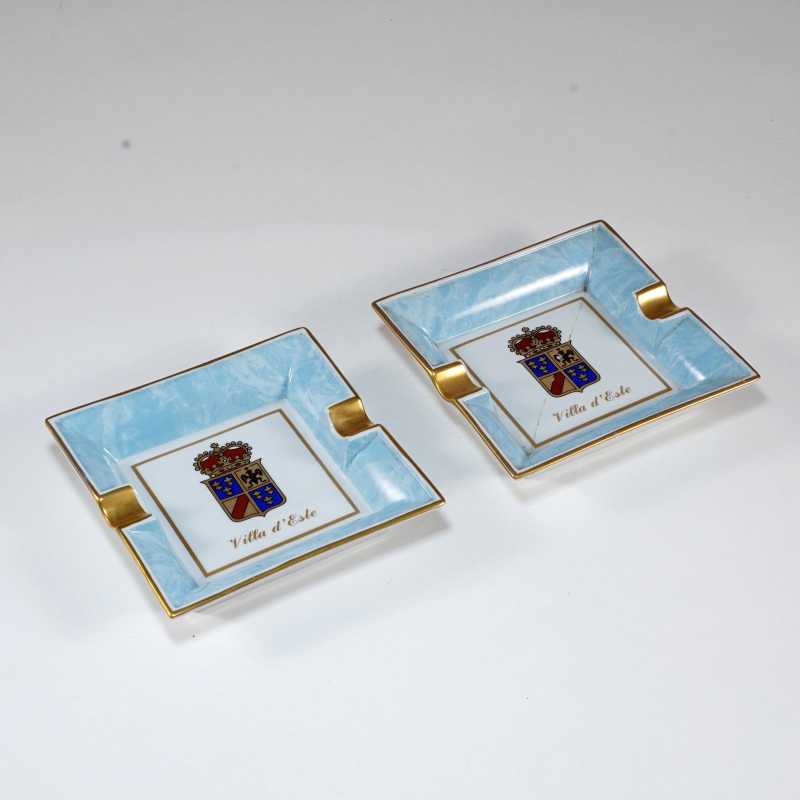 Pair of Large Cigar Ashtray La Limoges. France (1 of 3)