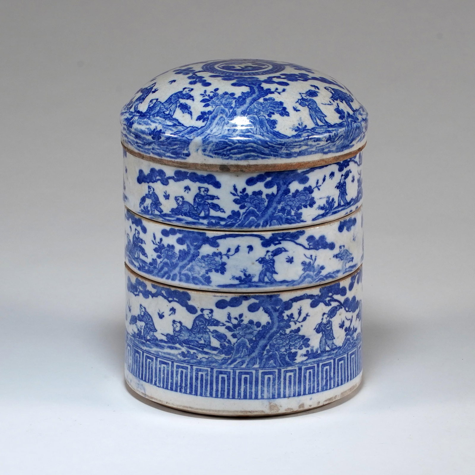 Chinese Blue and White Porcelain Stacking Box / Covered Food Container (1 of 4)