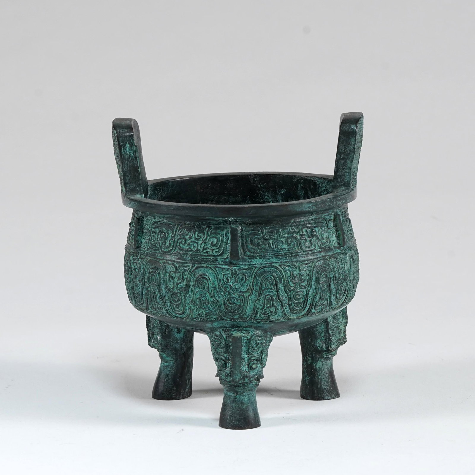 Chinese Archaistic Bronze-Style Ding Censer (1 of 4)
