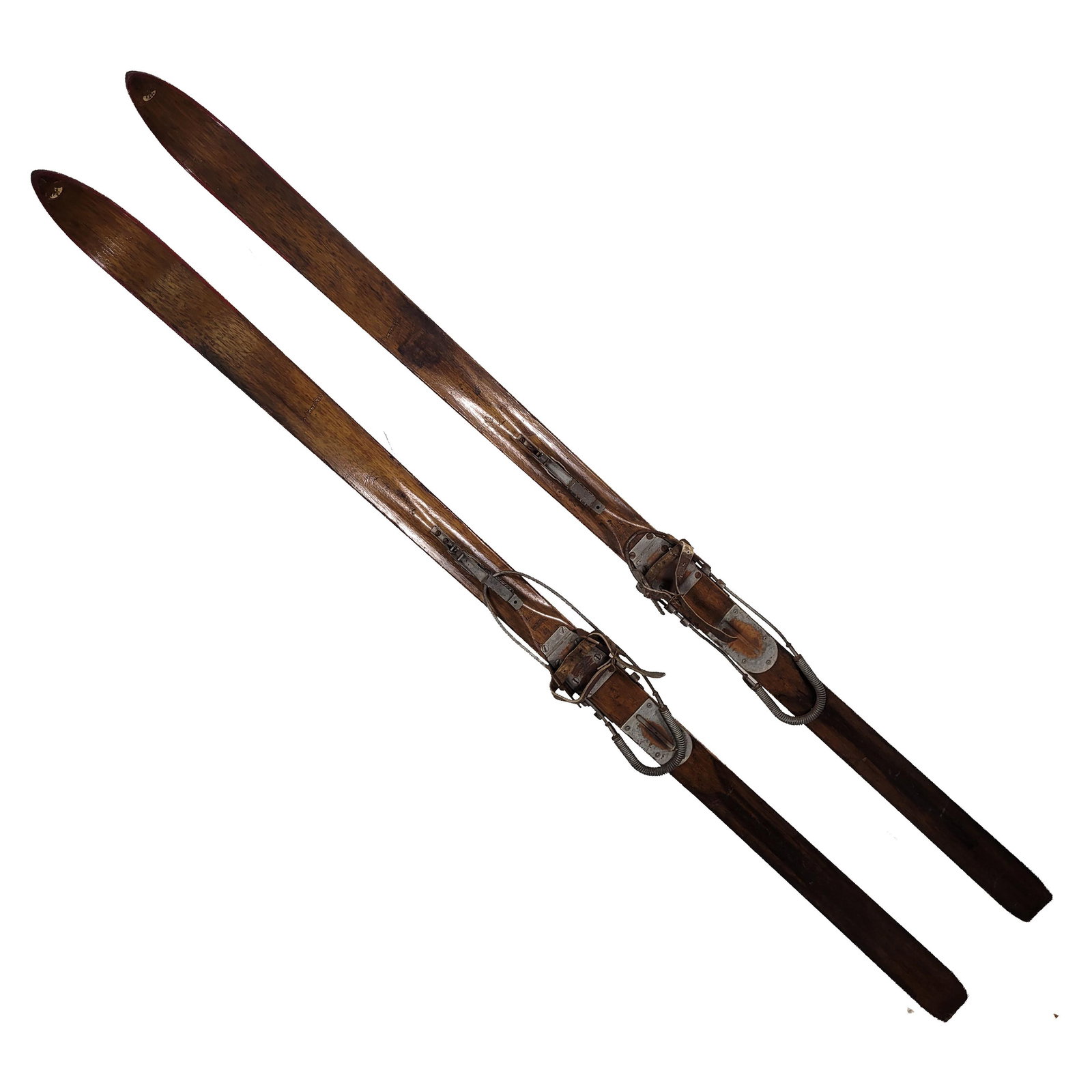 Pair of Vintage Wooden Skis (1 of 4)