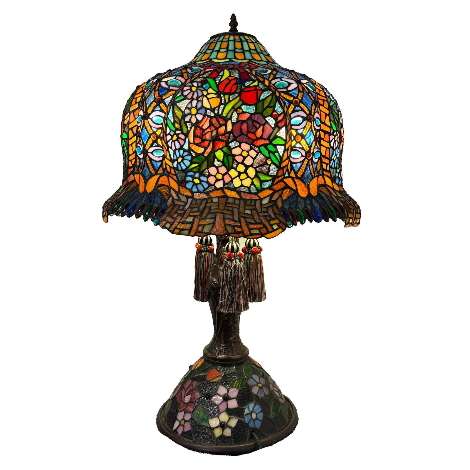 Tiffany-Style Leaded Glass Table Lamp (1 of 1)