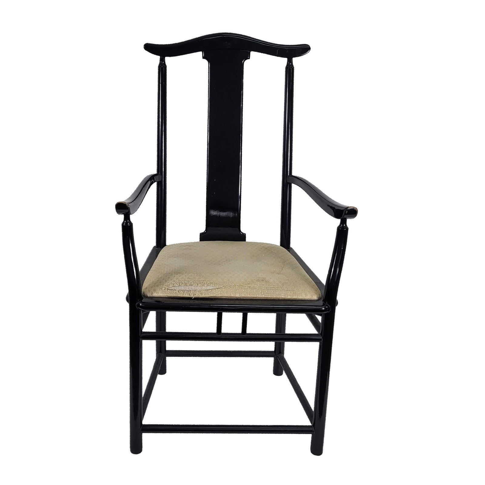 A Vintage Chinese Black Lacquer Chair (1 of 3)
