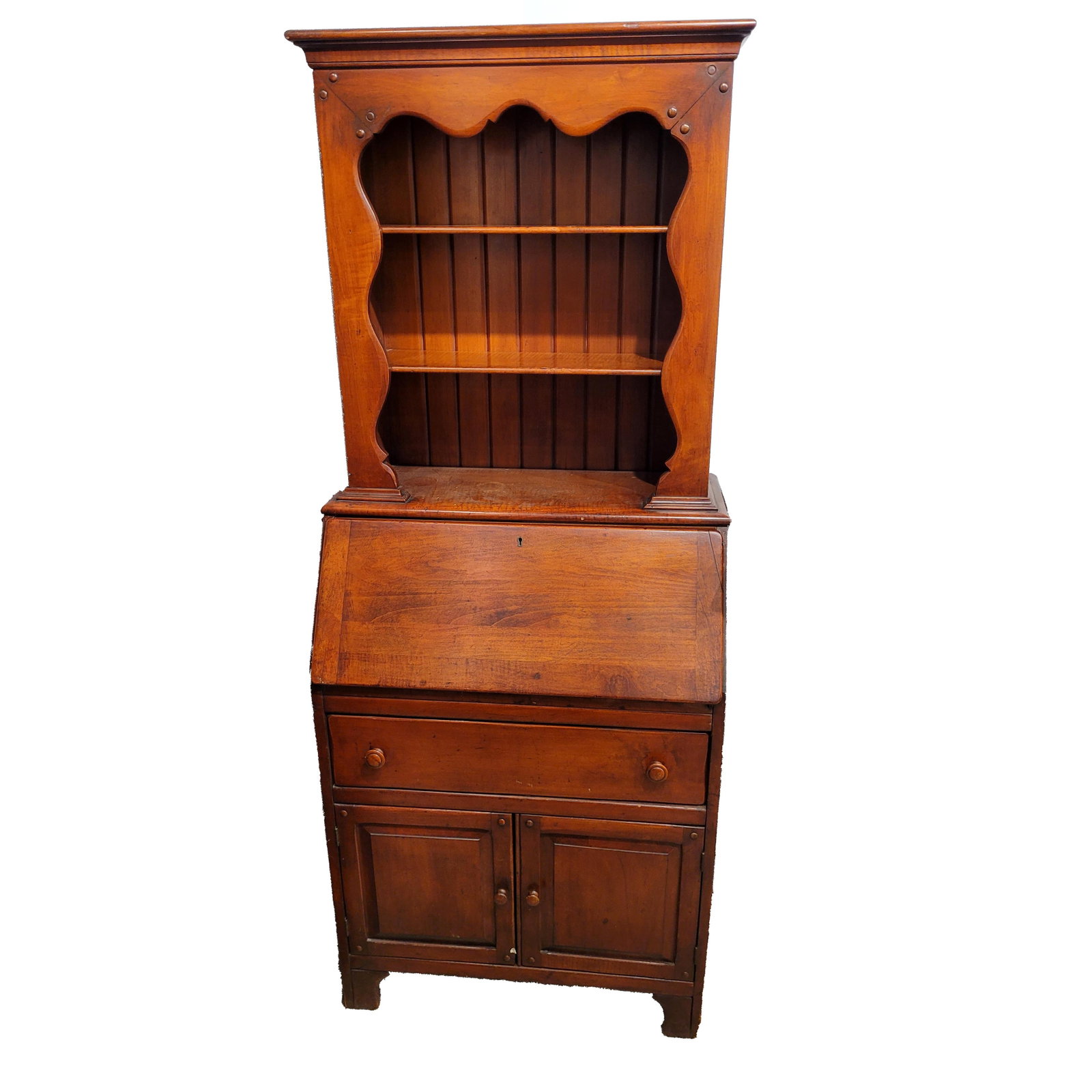 Country Pine Secretary Bookcase (1 of 1)