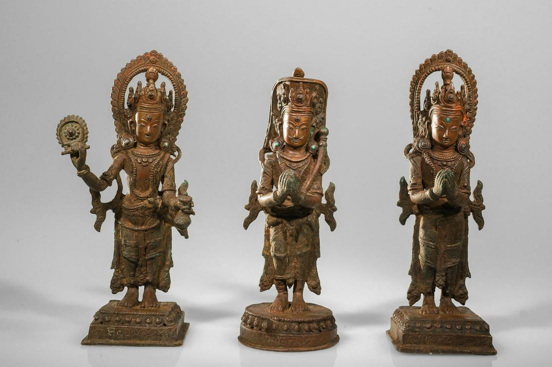GROUP OF 3 SHIVAITE SCULPTURES (1 of 8)