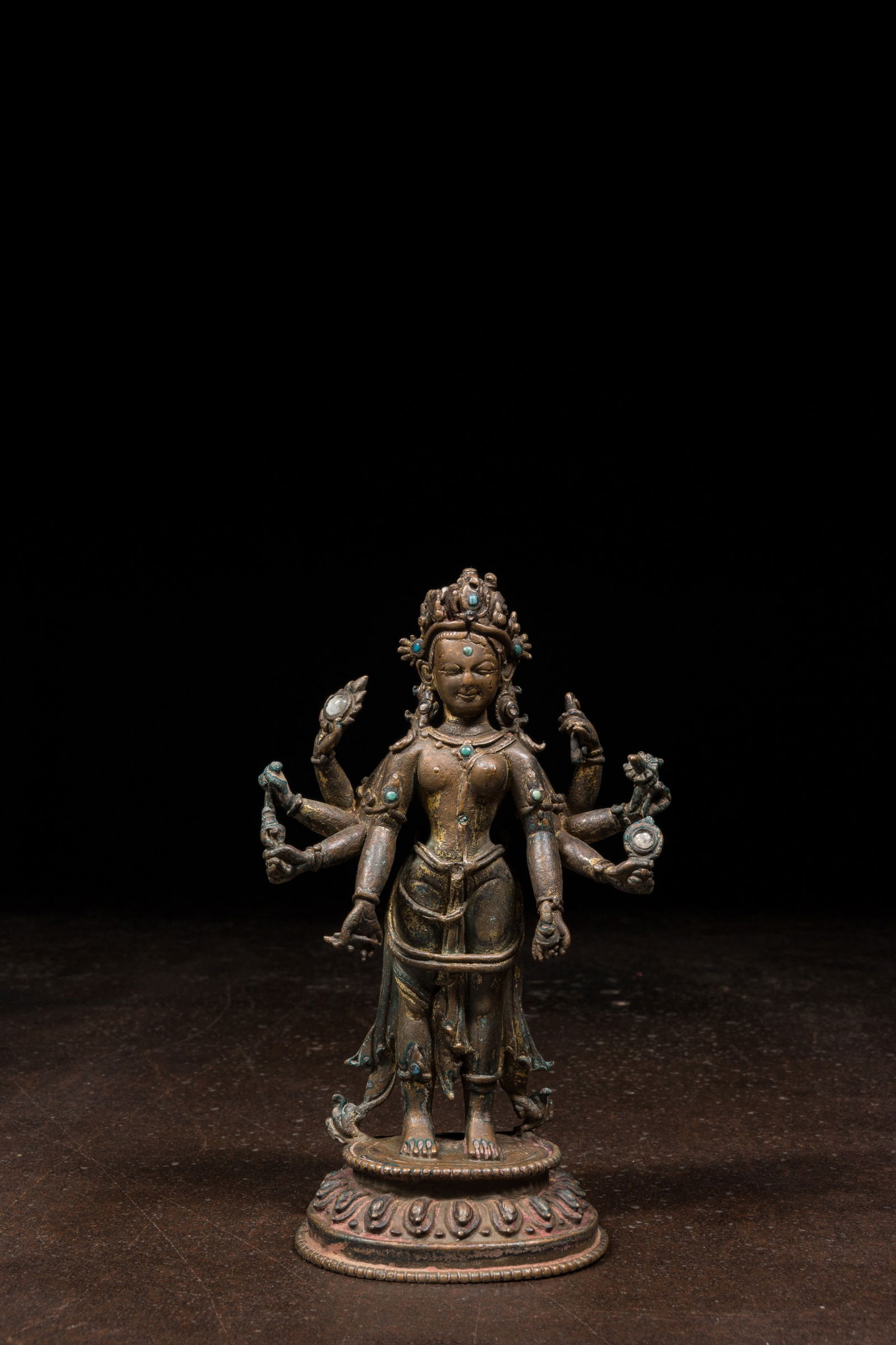 STANDING LAKSHMINARAYANA BRONZE NEPAL 14TH TO 15TH CENTURY EX BONHAMS (1 of 8)