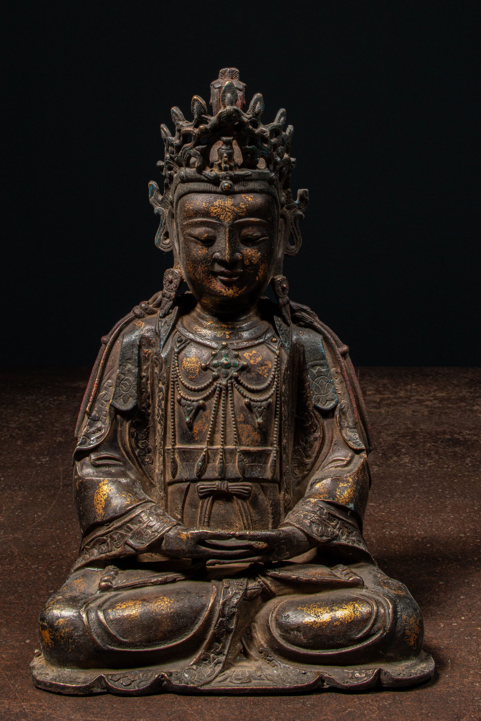 SEATED BRONZE FIGURE OF GUANYIN, CHINA, MING DYNASTY, 16TH CENTURY (1 of 8)