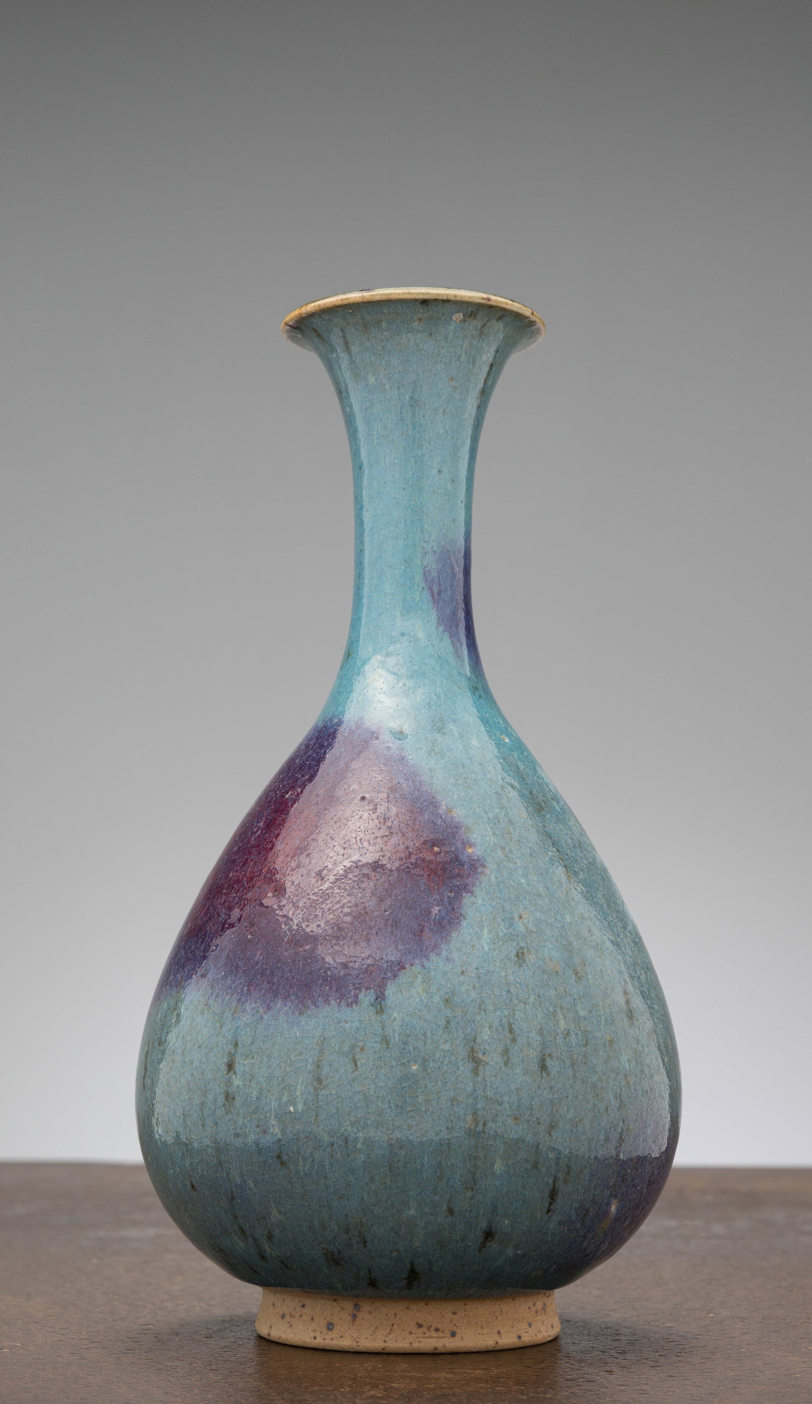 A CHINESE JUN WARE VASE WITH PURPLE SPLASHES, YUAN DYNASTY (1 of 5)