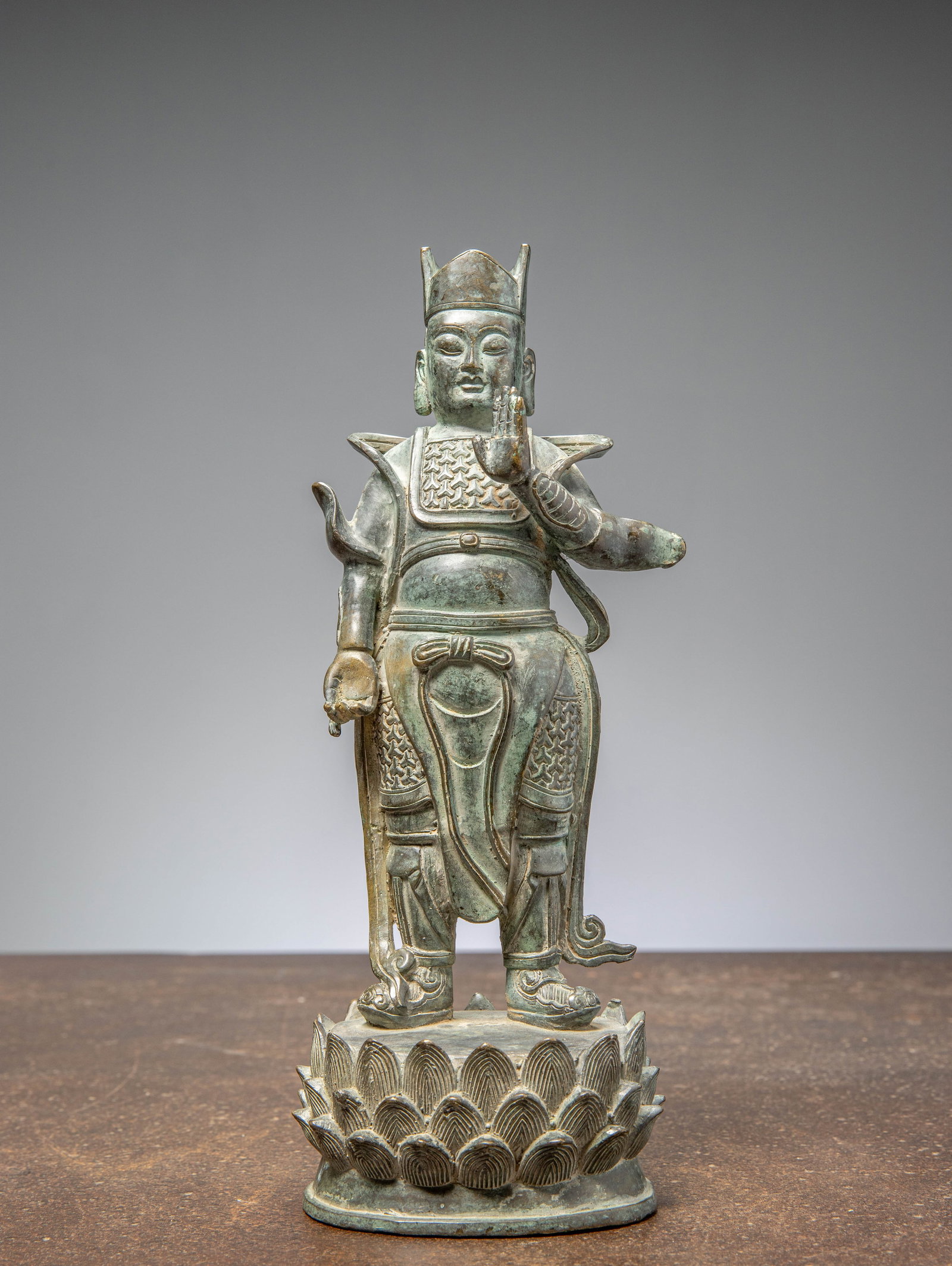 A BRONZE GUARDIAN FIGURE, CHINA, MING DYNASTY 16TH TO 17TH CENTURY (1 of 7)
