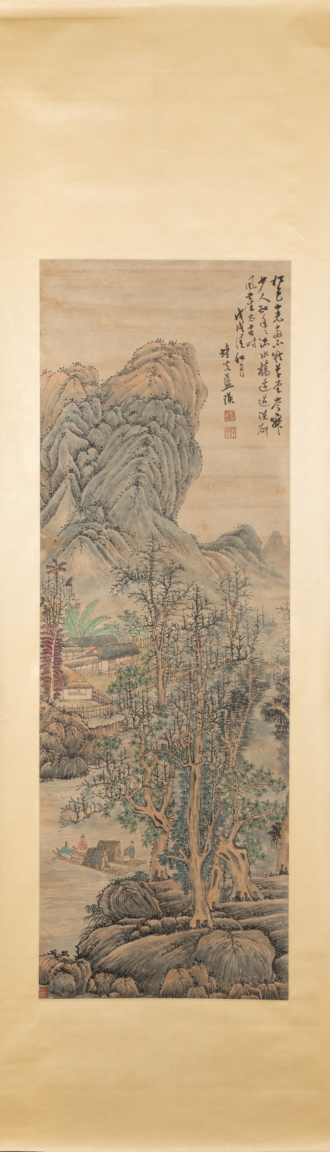 A LANDSCAPE PAINTING BY LAN YING (1585–1664), CHINA, MING DYNASTY (1 of 6)