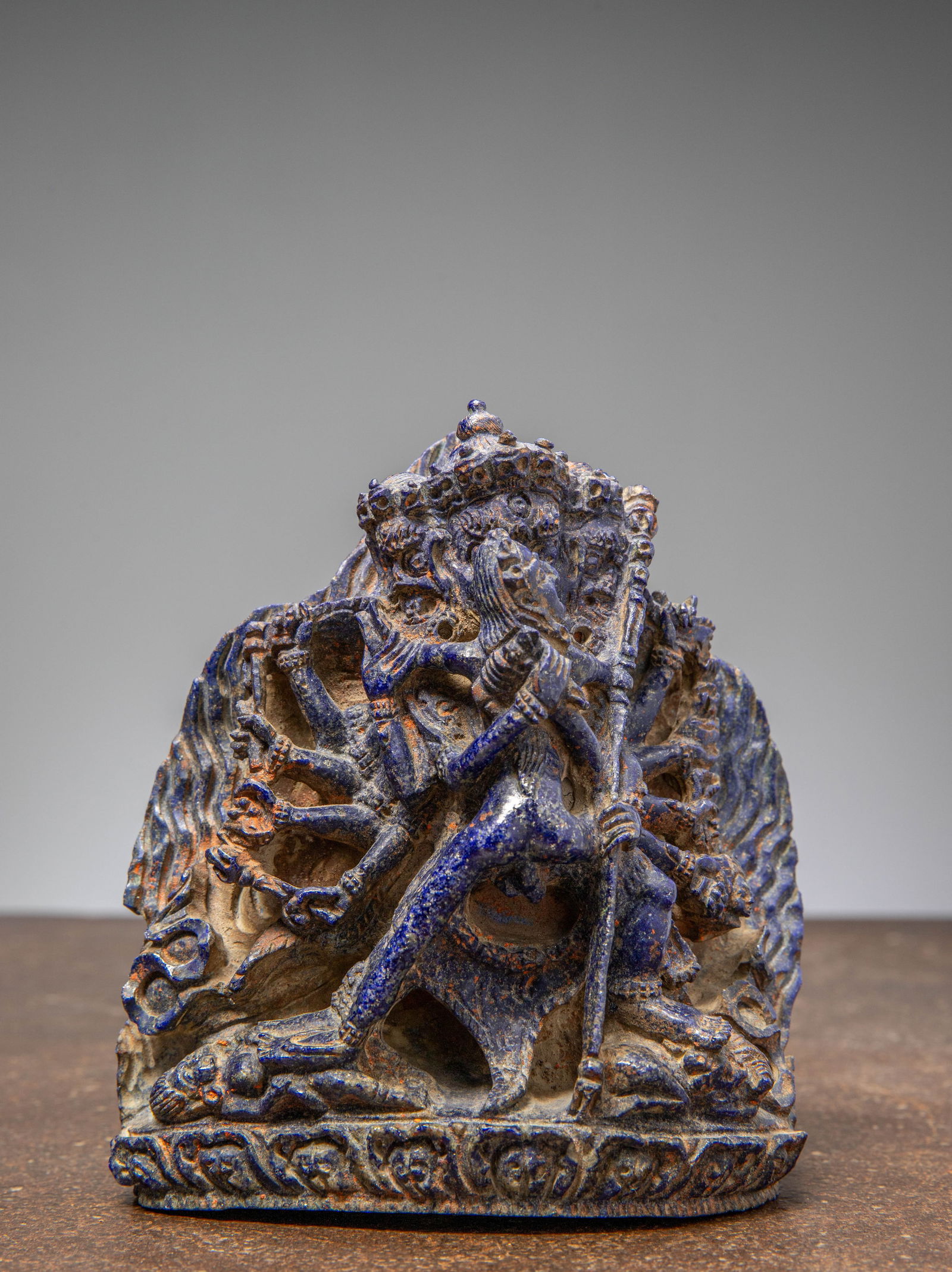 (R) A RARE LAPIS LAZULI FIGURE OF HEVAJRA IN YAB-YUM, TIBET, 18TH CENTURY (1 of 7)