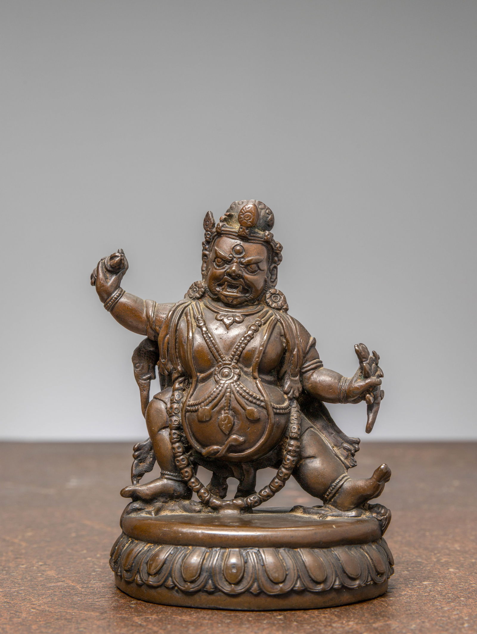 AN EXTREMELY RARE BRONZE OF GURU DRAGPOCHE, TIBET, 15TH CENTURY (1 of 7)