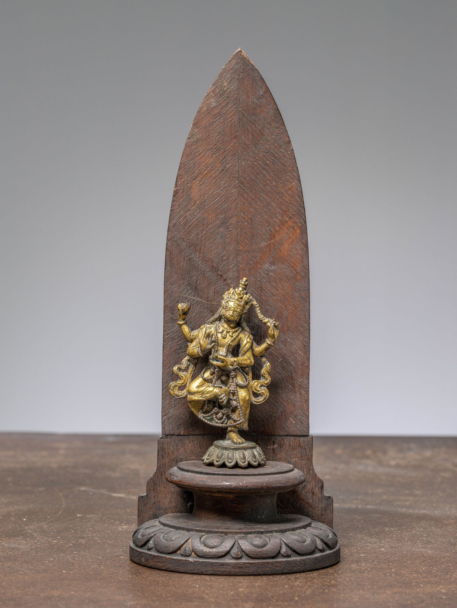 A STANDING GILT BRONZE DAKINI WITH SILVER WORK, TIBET, 18TH CENTURY (1 of 6)