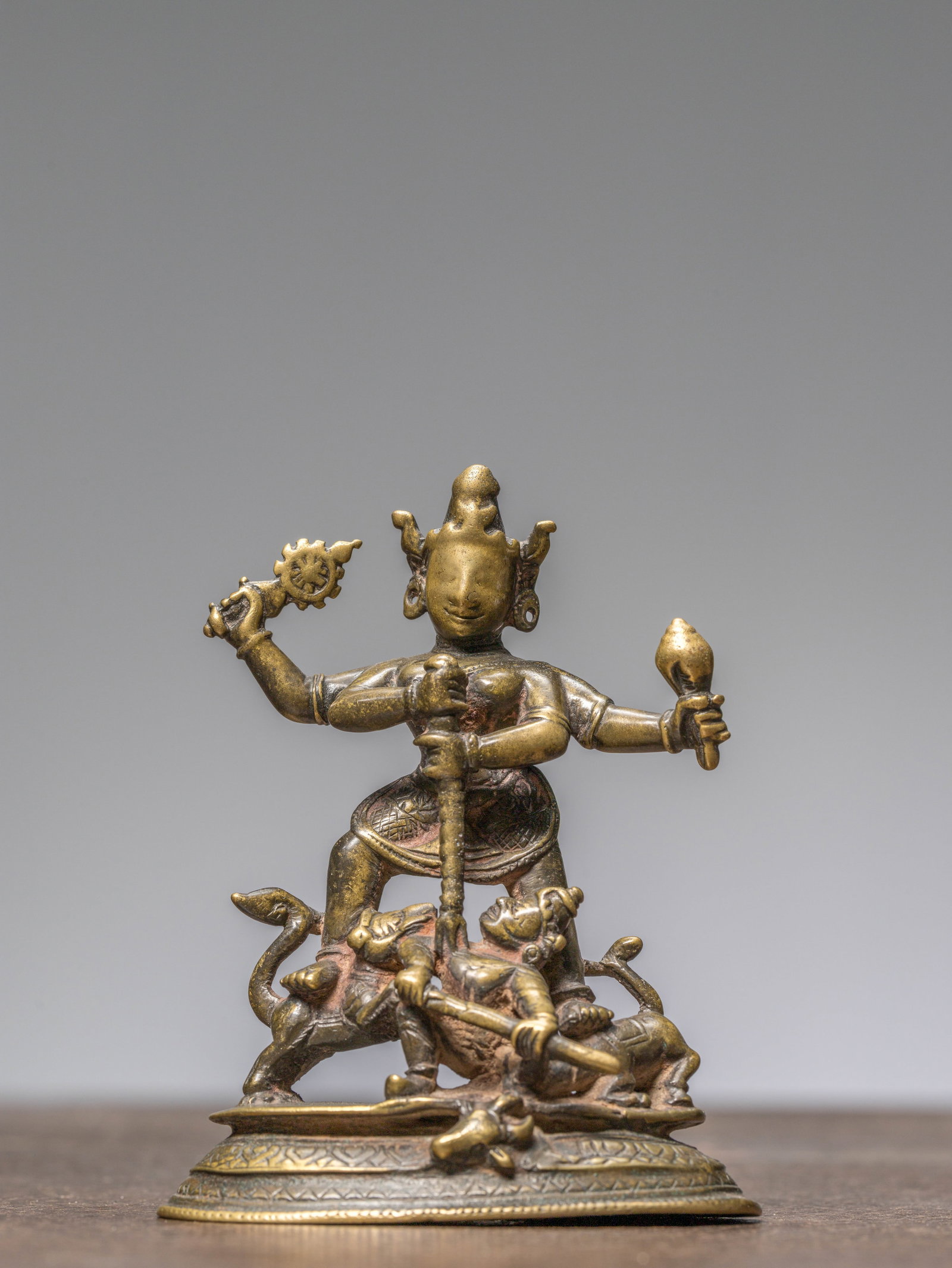 A STANDING BRONZE DURGA, INDIA, 17TH CENTURY (1 of 6)