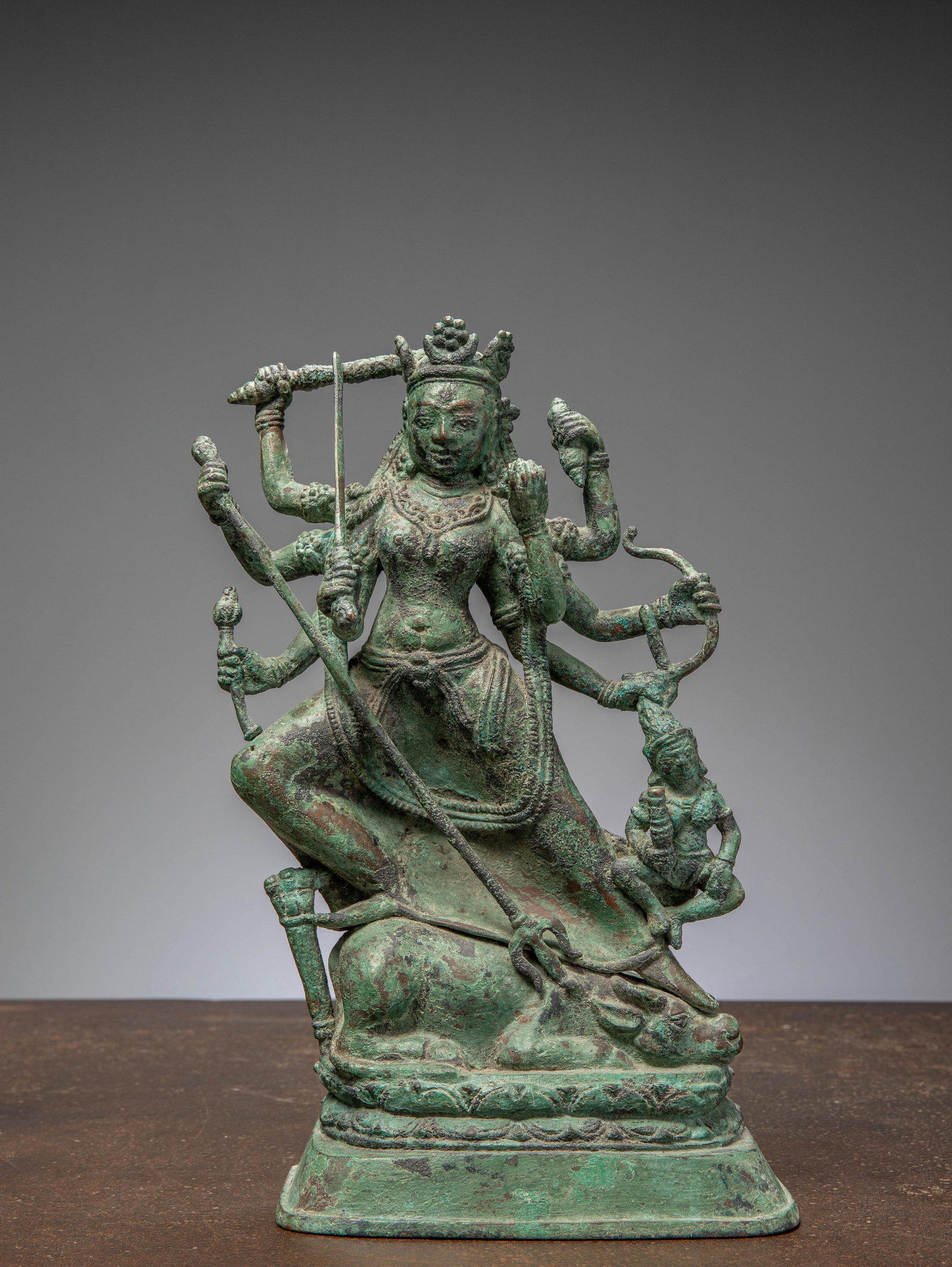 A STANDING BRONZE DURGA, KASHMIR / NORTH INDIA, 10TH TO 11TH CENTURY TESTED (1 of 14)
