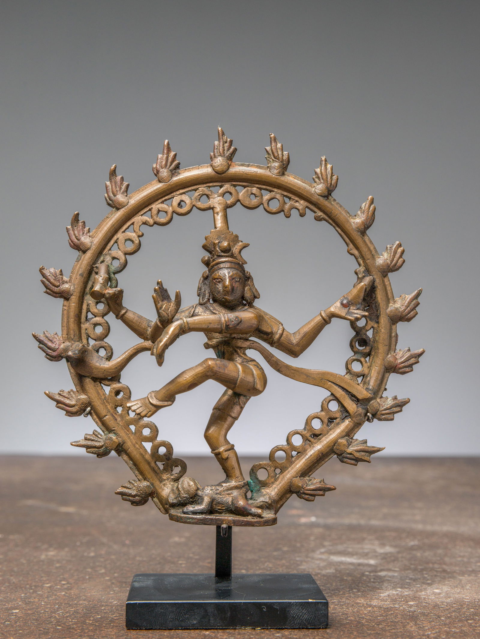 A DANCING BRONZE SHIVA NATARAJA, INDIA, 18TH CENTURY (1 of 5)