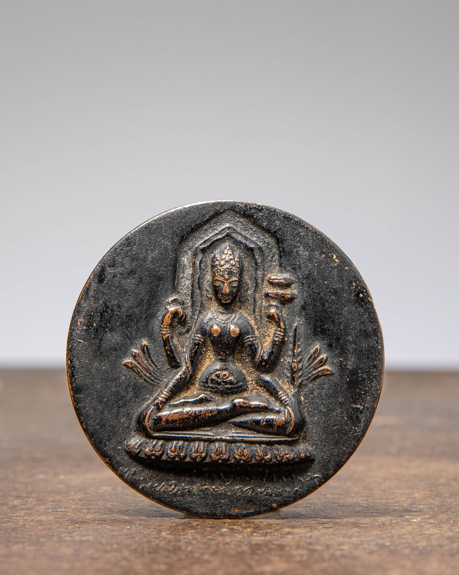 A TSA TSA MOULD DEPICTING PRAYNAPARAMITA, WEST-TIBET 11TH CENTURY (1 of 4)