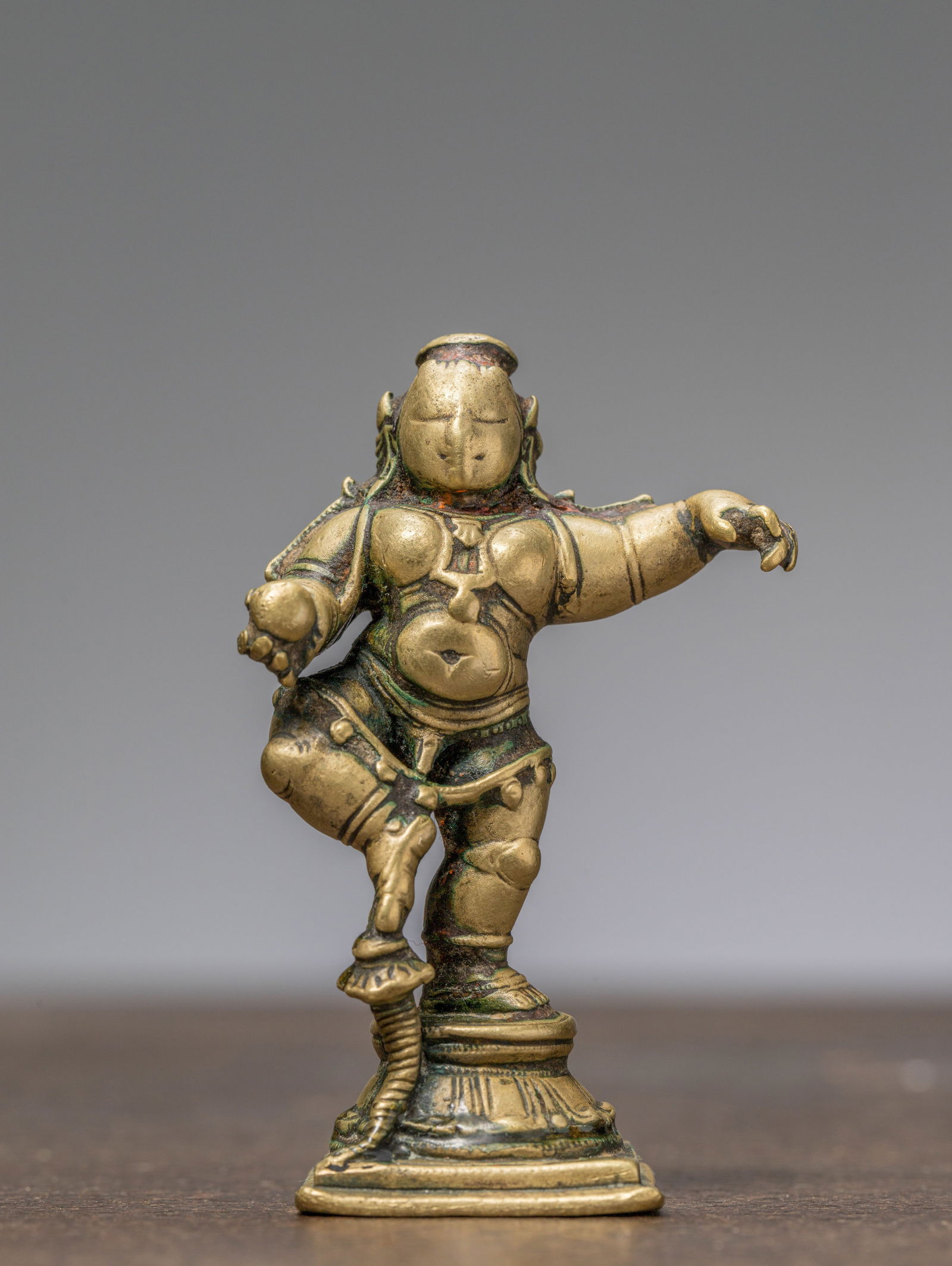 A DANCING BRONZE KRISHNA, INDIA, 16TH CENTURY (1 of 6)
