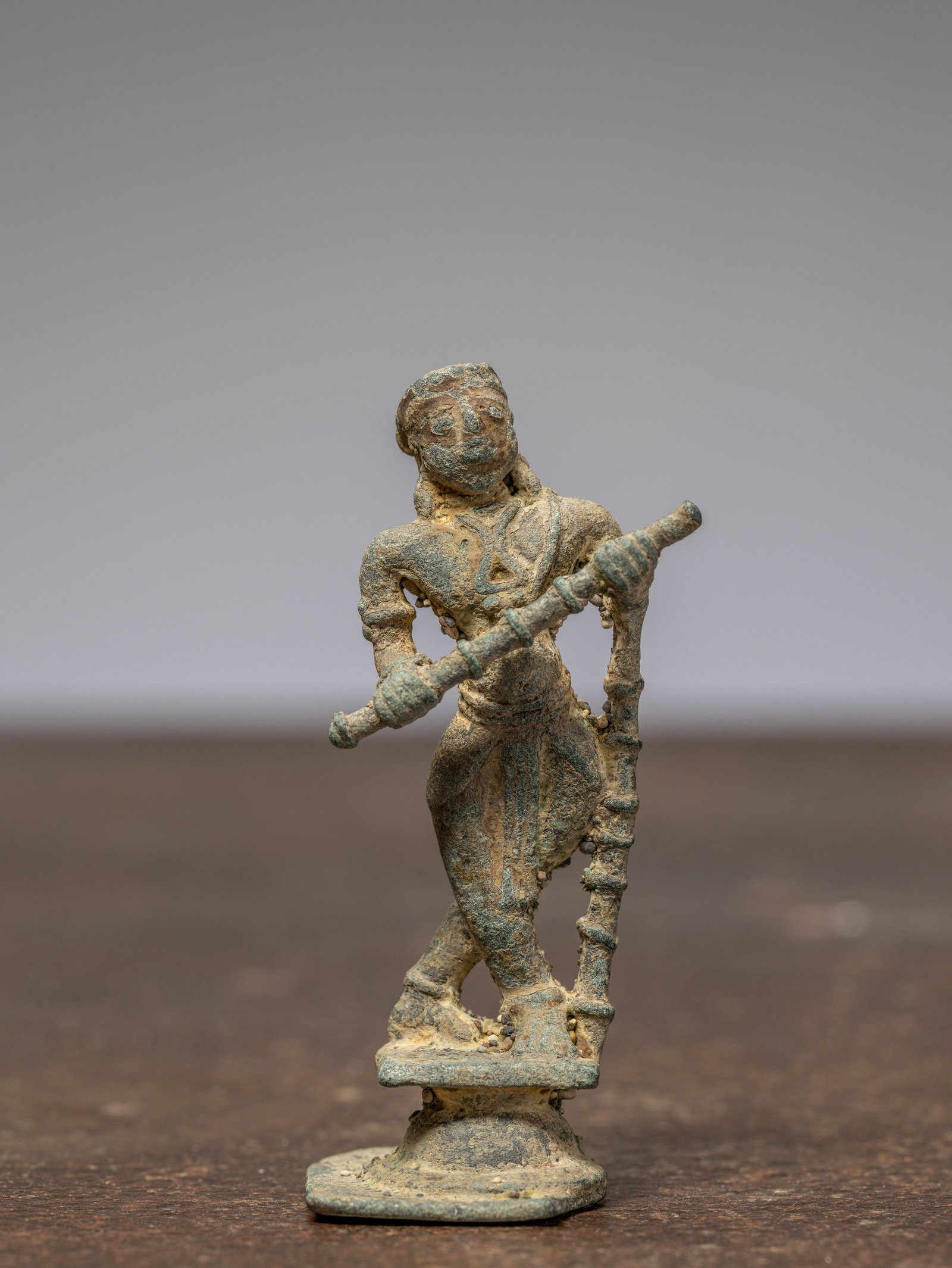 A BRONZE KRISHNA PLAYING THE FLUTE, INDA, 16TH CENTURY (1 of 6)