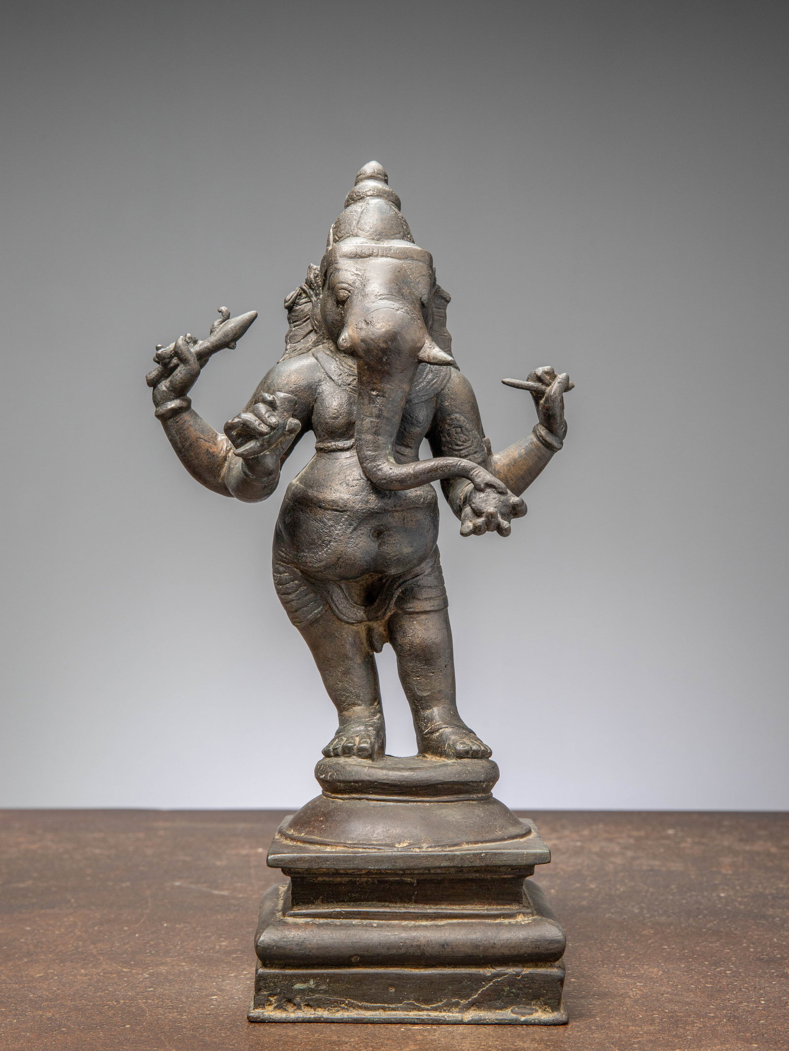 A STANDING BRONZE GANESHA, INDIA 12TH CENTURY, CHOLA PERIOD (1 of 7)